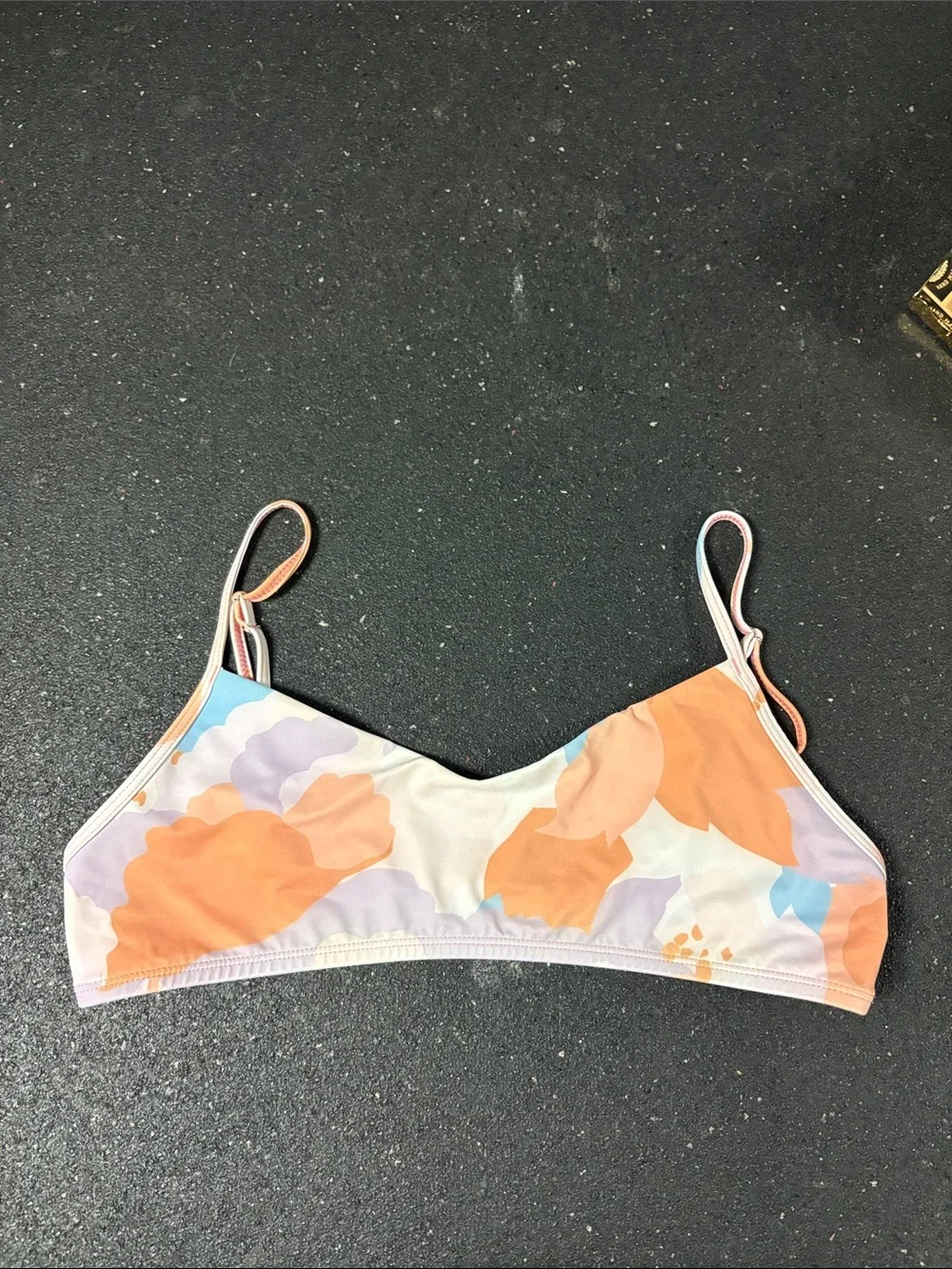 Jolyn x Eryn Krouse Pastel Bralette Top in Peach & Lavender - Picture 1 of 4